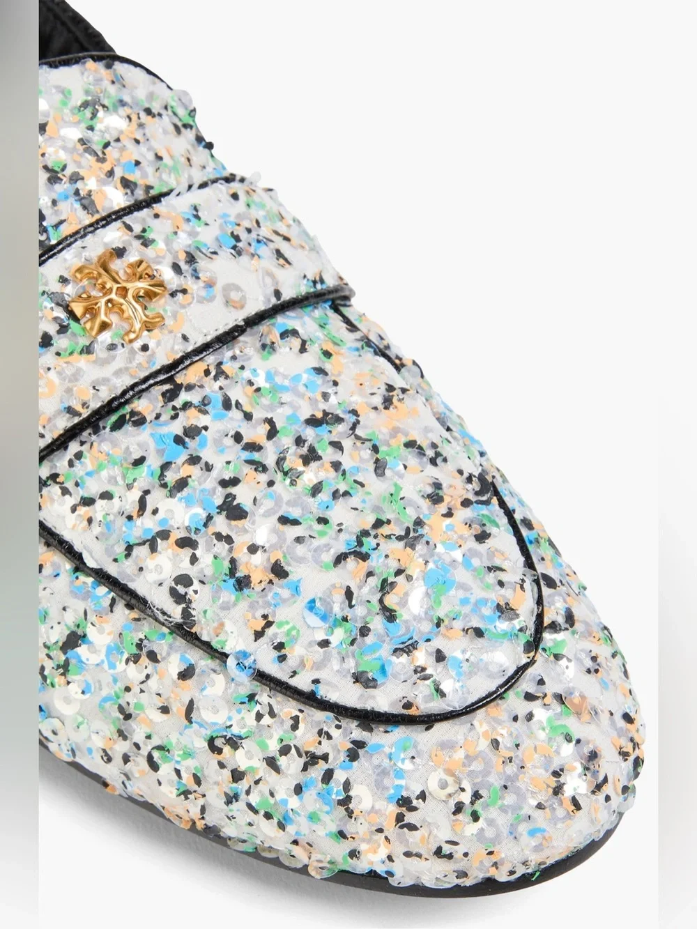 Tory Burch Multicolor Sequin Ballet Leather Loafers